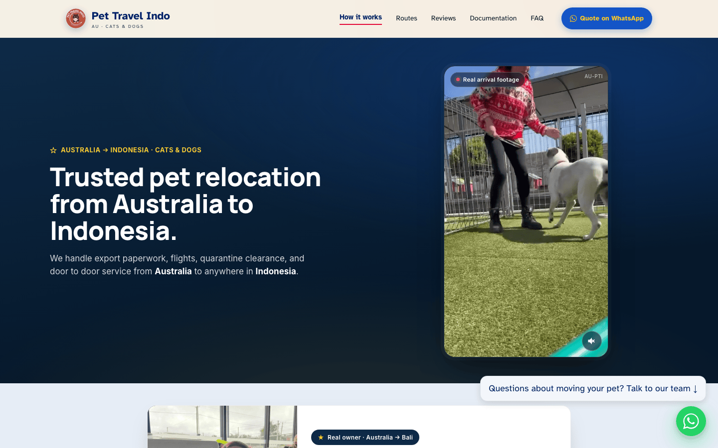 Pet Travel Indo AU